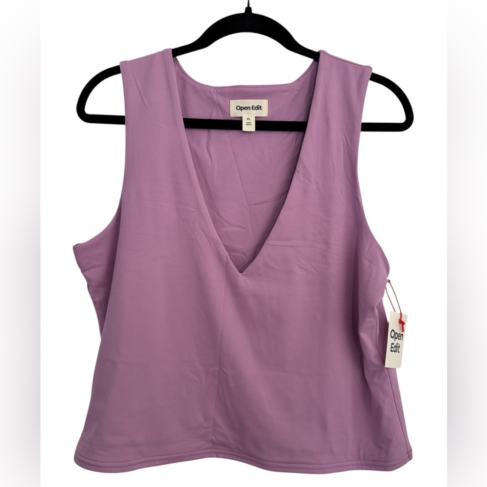 Open Edit Lavender Scuba Tank Top, Size XL - NWT